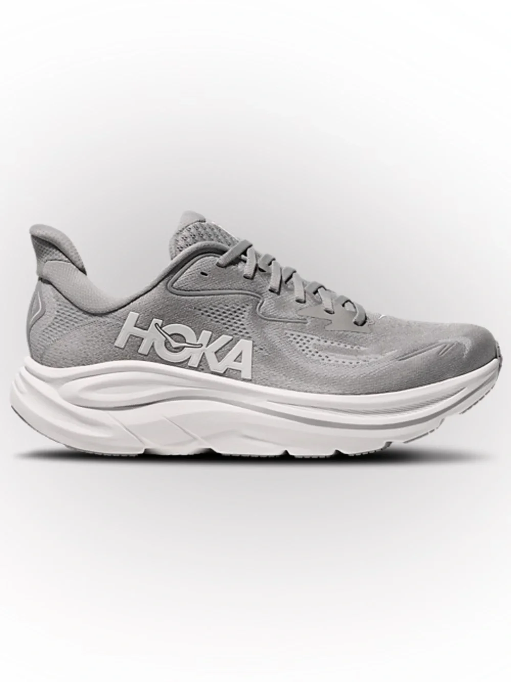 HOKA Clifton 10 Men’s Gray Running Shoes Athletic Sneakers size 12 2E